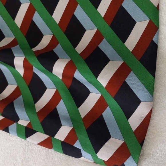 J. Crew Ratti Retro Silk Geometric Skirt in Simpatico Diamond Lattice NWT - Picture 13 of 16